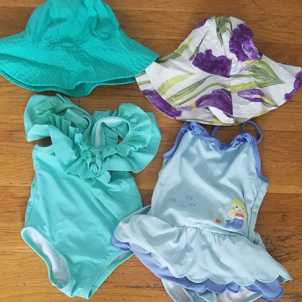 Swimsuit and sun hat bundle